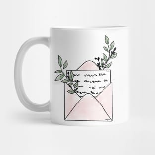 plant mail watercolor Mug